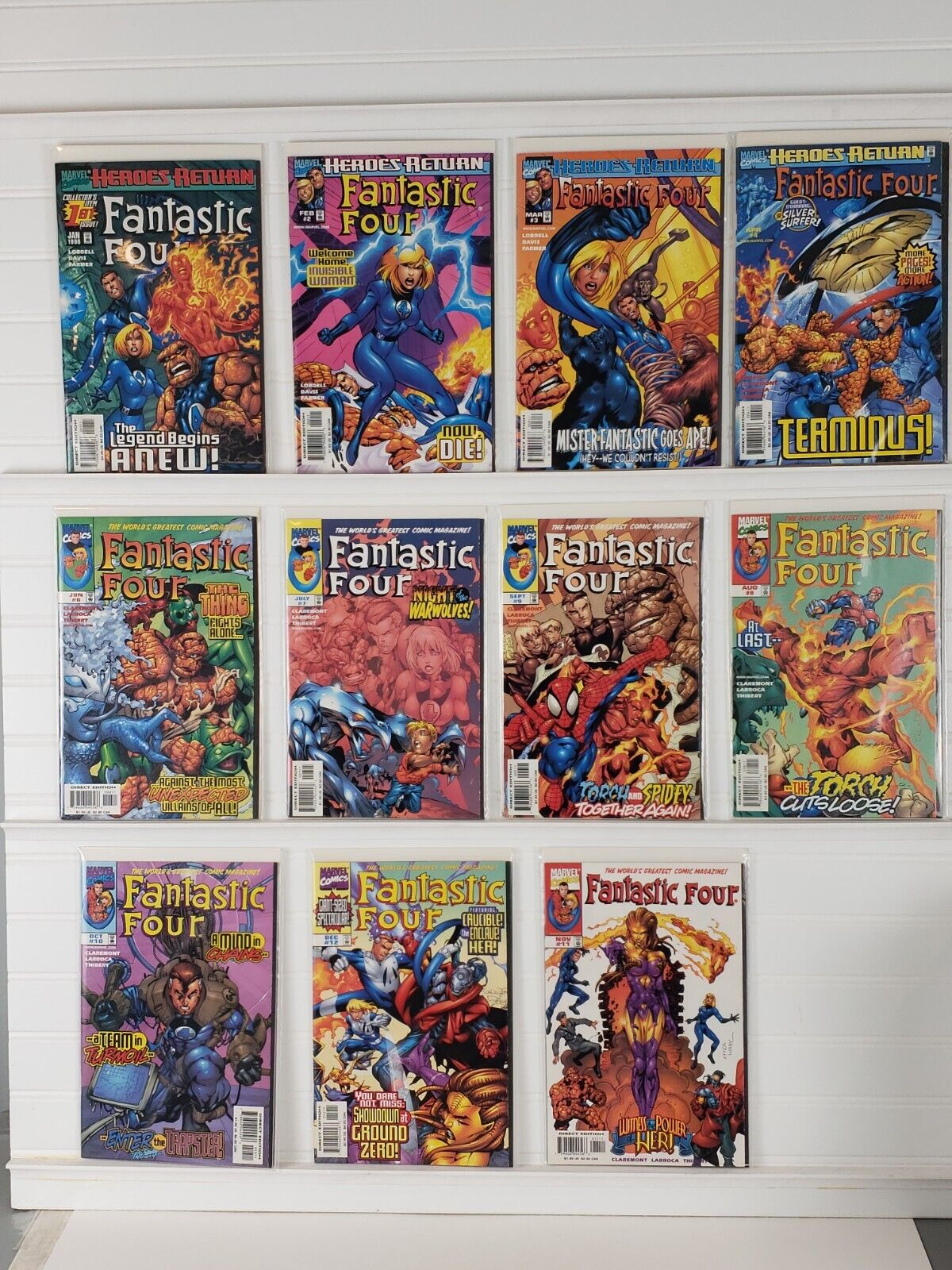 Marvel Fantastic Four Lot Vol  3 #1-4, 6-12 - 1997-98 1st Ayesha VF-NM Claremont
