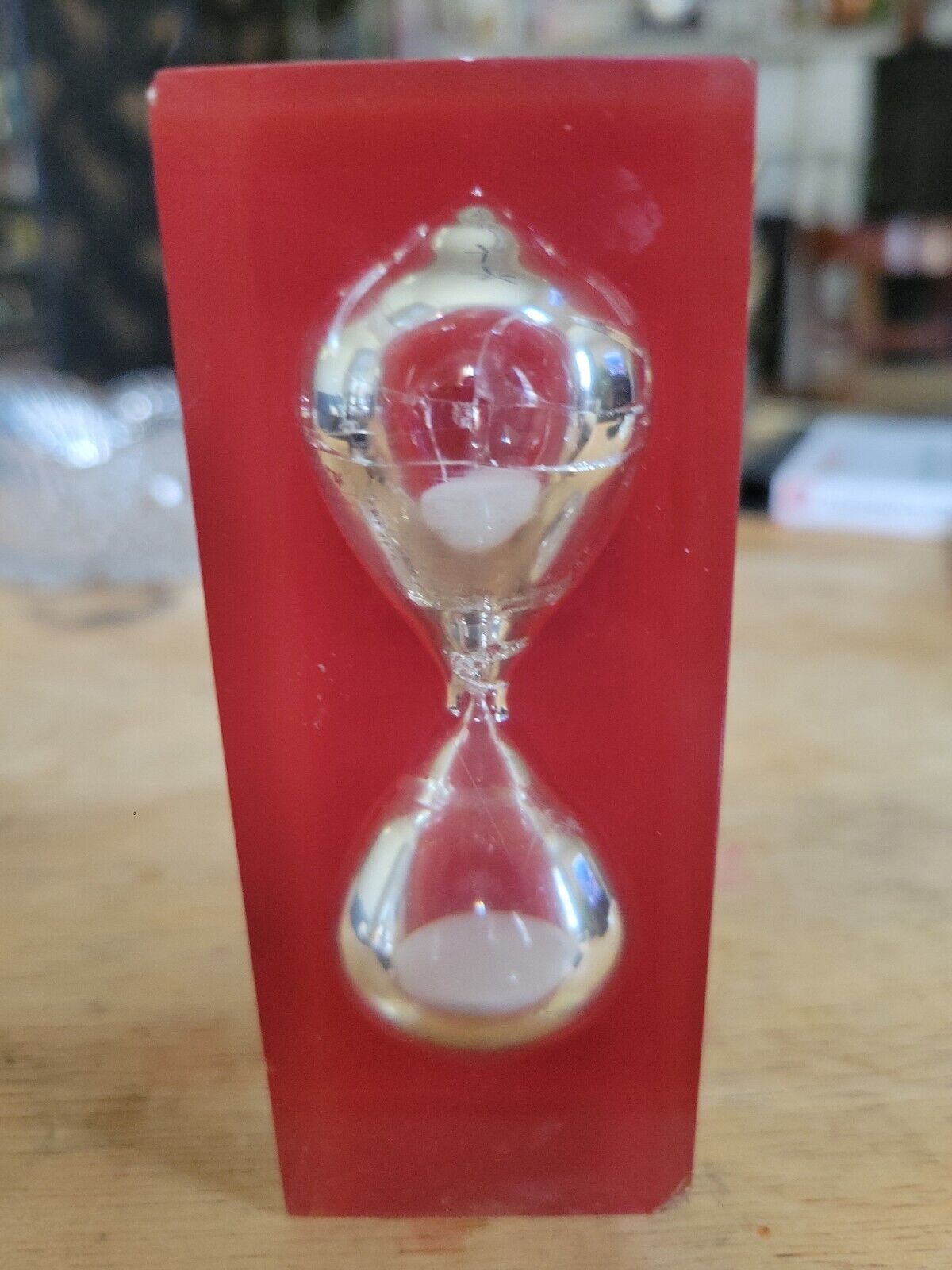 Vintage 2001 Redcross Lucite Hourglass Rare Egg timer 4\