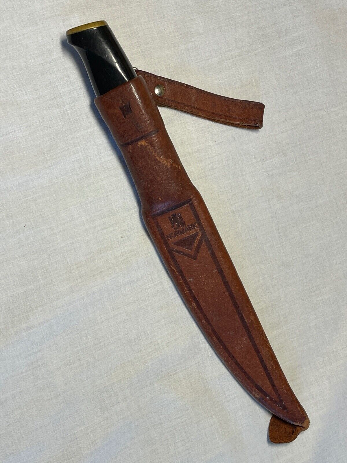 Vintage NORMARK Fiskars Finland Stainless Steel Fillet Knife w Leather Case