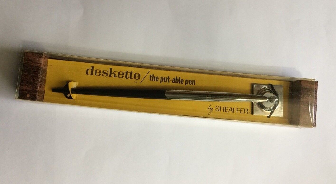 VINTAGE 1970's SHEAFFER DESKETTE PUT-ABLE PEN UNUSED IN BOX NEW OLD STOCK