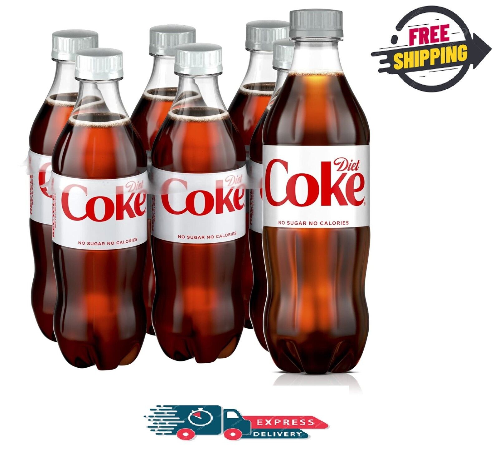 Diet Coke Soda Soft Drink, 16.9 fl oz, 6 Pack. 