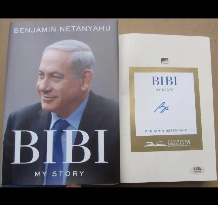 PSA Autograph 1st Edition Book By King Benjamin Netanyahu Israel Prime Minister