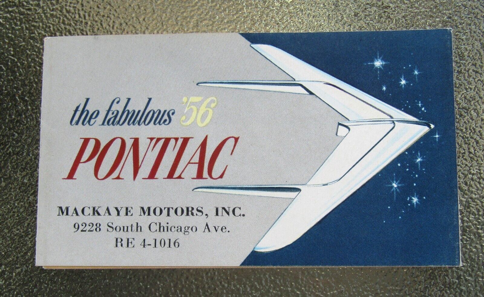 1956 PONTIAC The Fabulous \'56 Dealership 6 Page Fold-Out Color Brochure Chicago