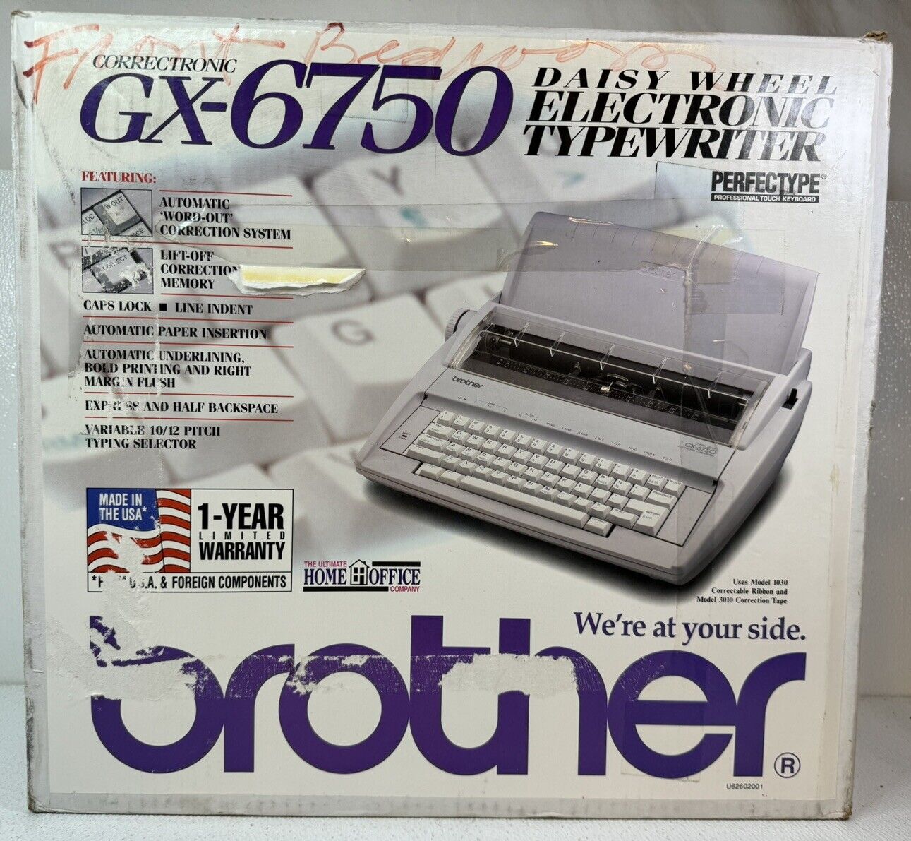 Brother GX-6750 Correctronic Daisy Wheel Electronic Electric Typewriter  in Box