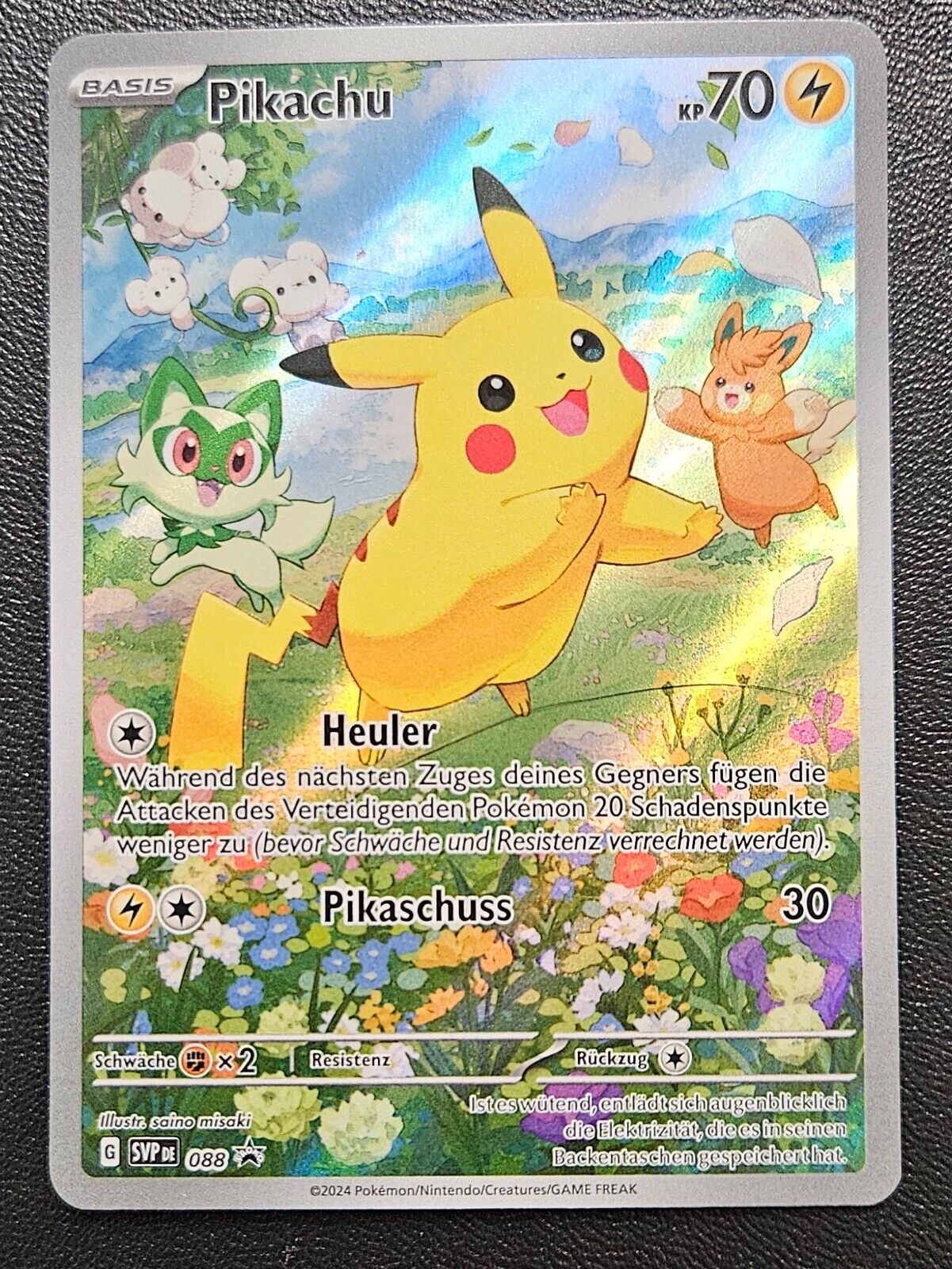 Pokemon Card Pikachu SVP 088 German Promo NM+