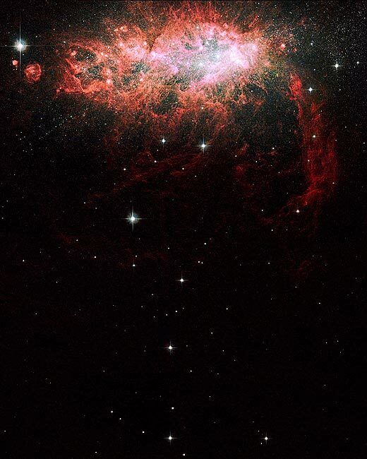 DWARF IRREGULAR STARBURST GALAXY HUBBLE TELESCOPE 8x10 SILVER HALIDE PHOTO PRINT