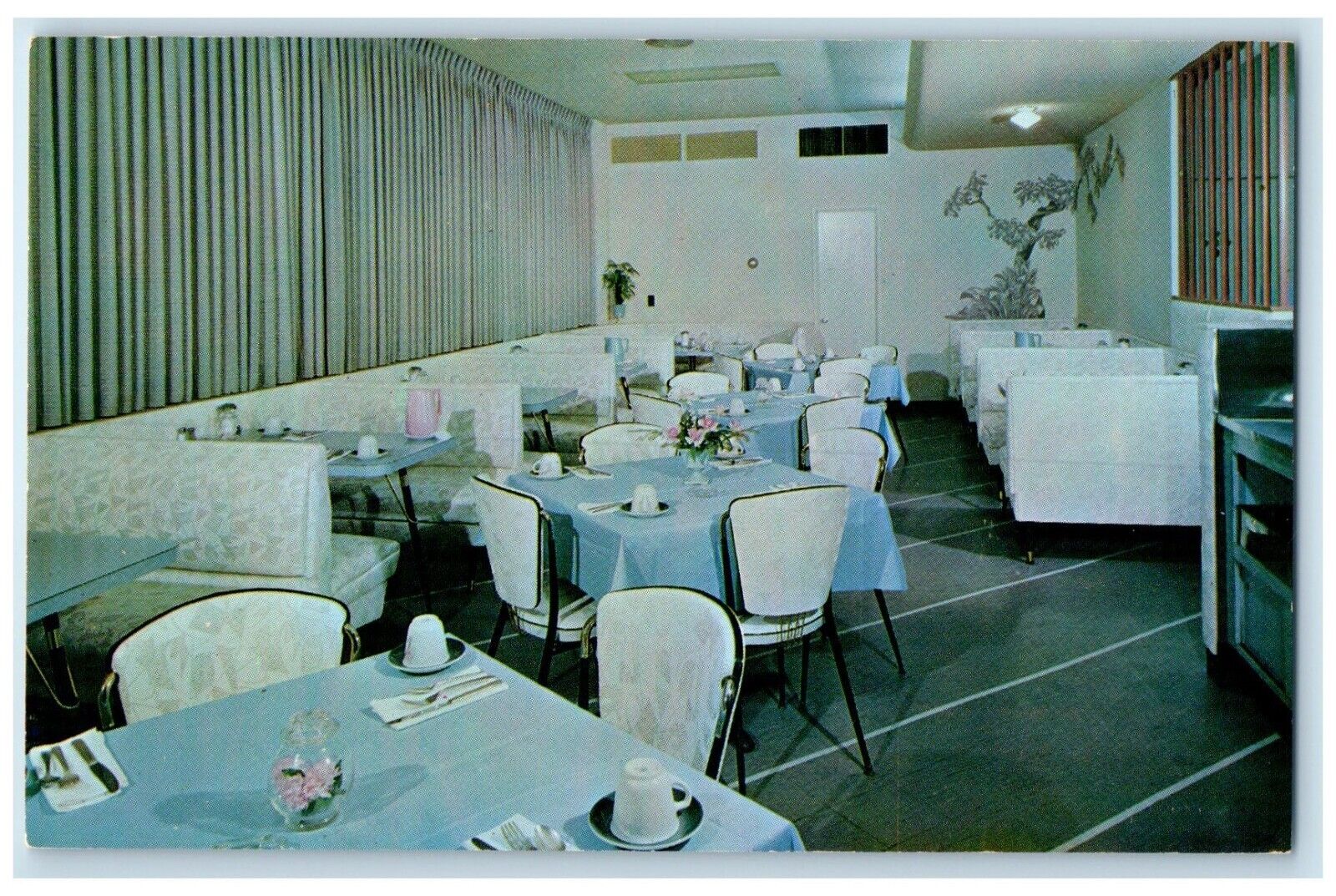 c1960 The Eclair Fine Food Pastries Interior Oklahoma City Oklahoma OK Postcard