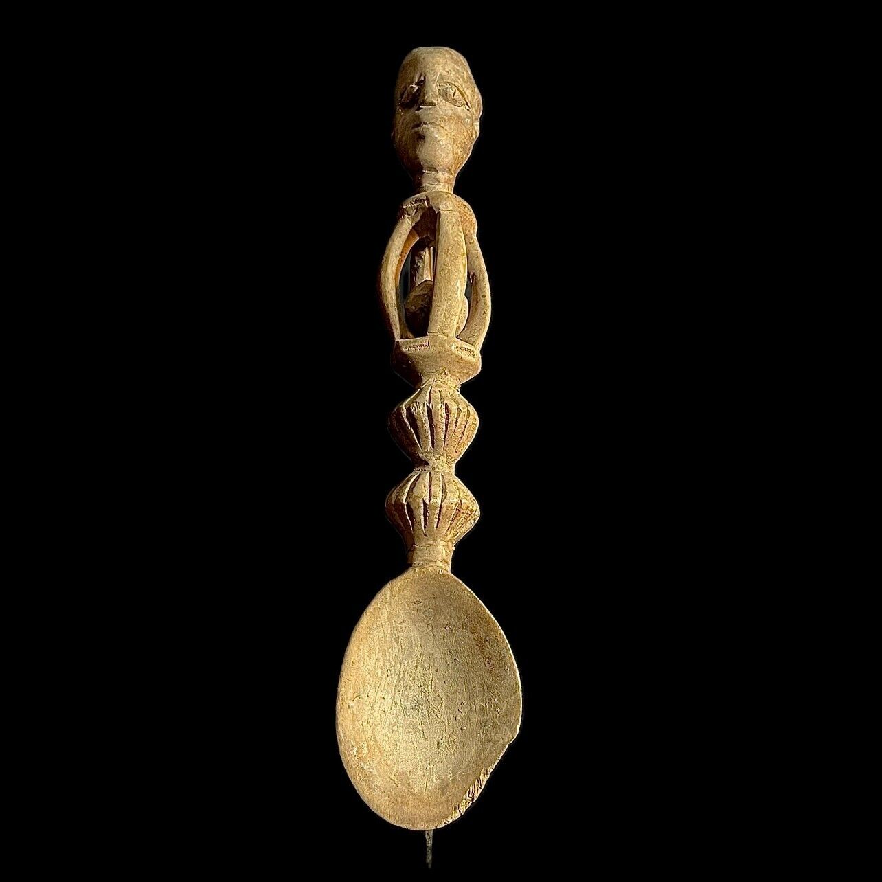 African Tribal Luba Songye Ritual Spoon Central African hand carved Home  -9355