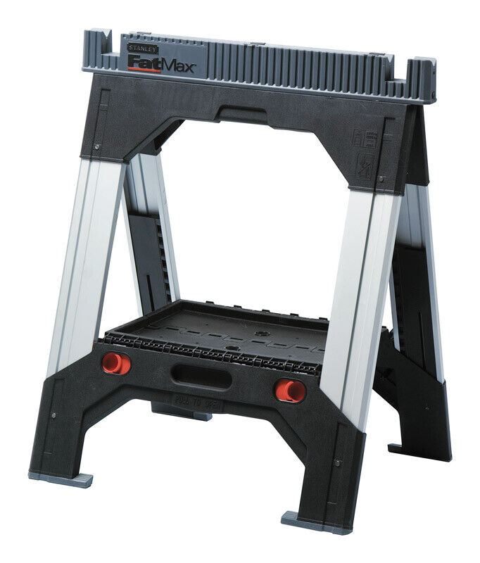 Stanley FatMax 39 in. H X 27-3/16 in. W X 2-1/8 in. D 2 Way Adjustable Sawhorse