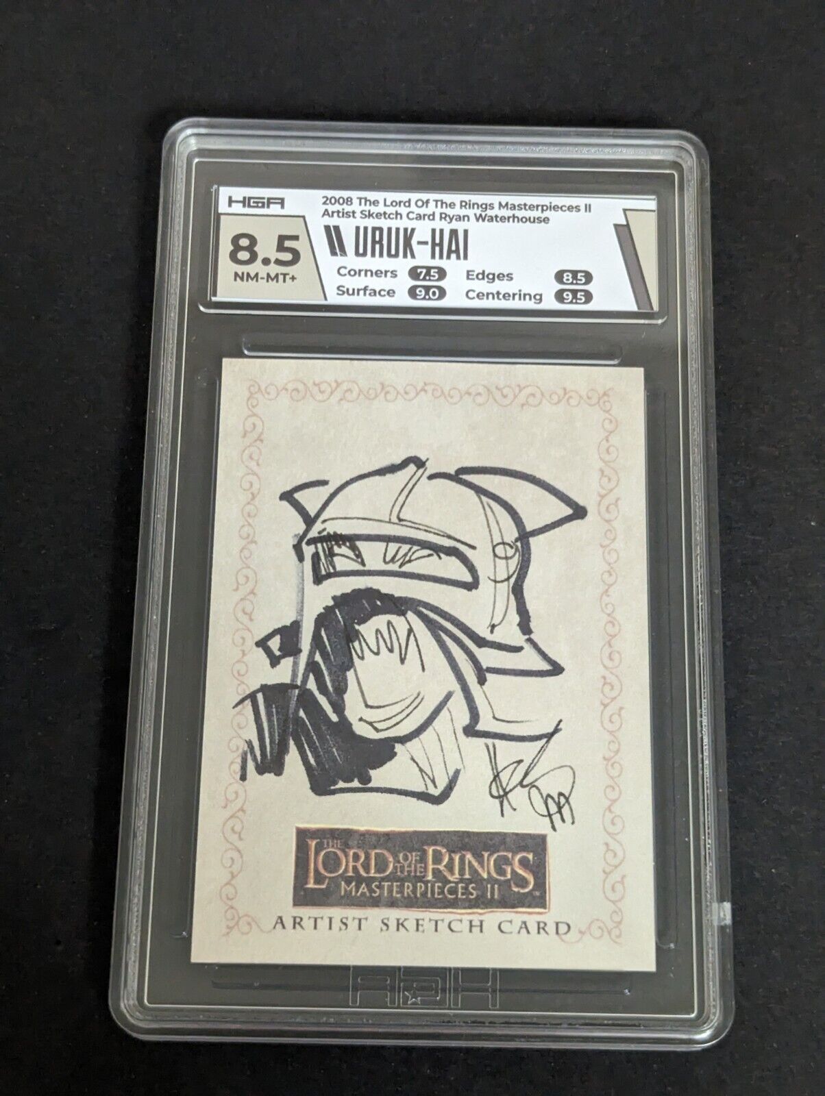 Topps Lord Of The Rings LOTR MASTERPIECES 2 Sketch Card 1/1 Uruk-hai HGA 8.5 