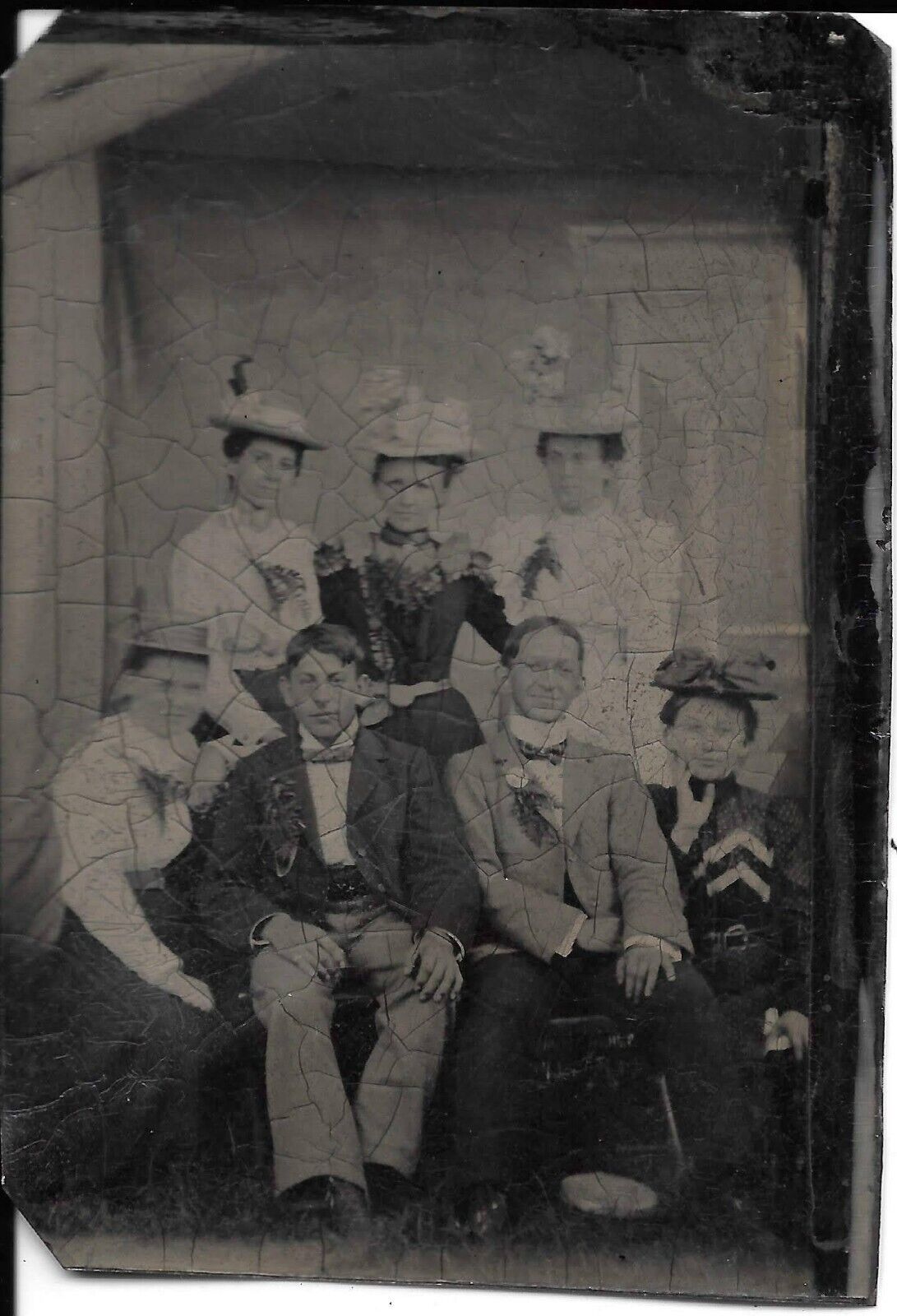 Tintype, Two Men, Possibly Billy the Kid and Tom O\'Folliard, Pinky Ring 