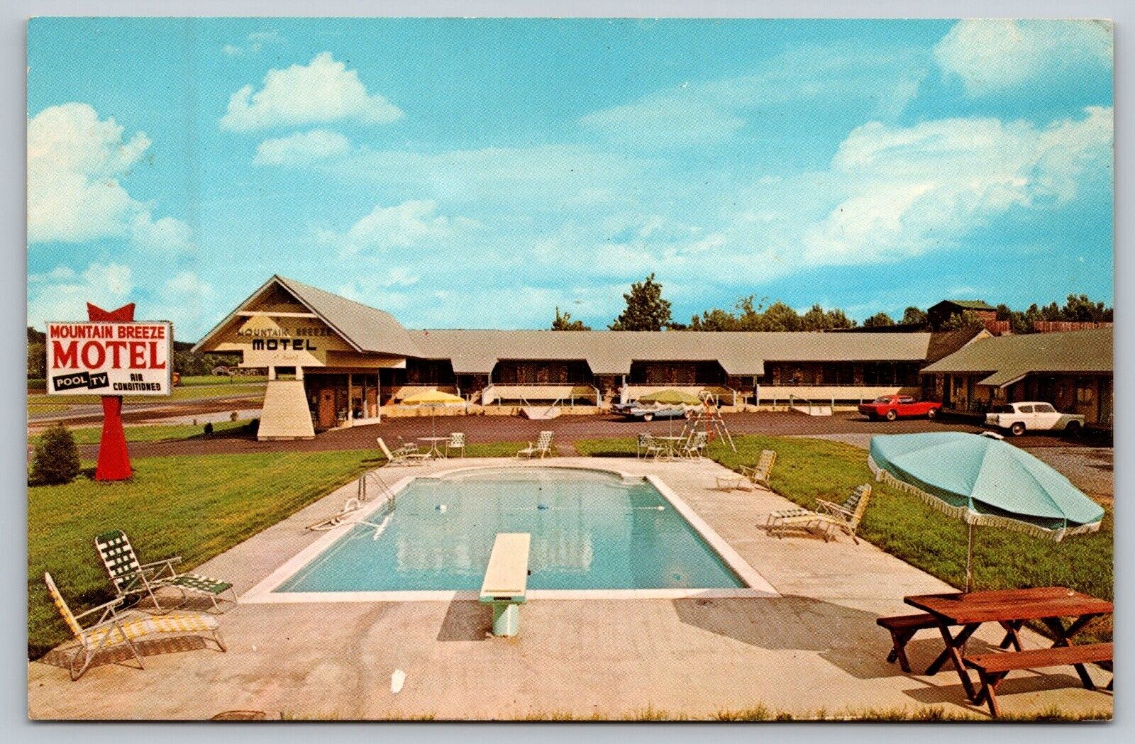 Postcard Mountain Breeze Motel Pigeon Forge Tennessee Pool