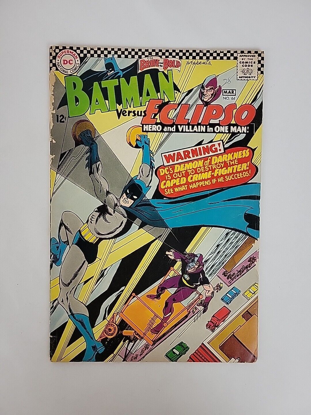 The Brave And The Bold Issue #64 12 Cent DC Comic Book Batman Vs Eclipso