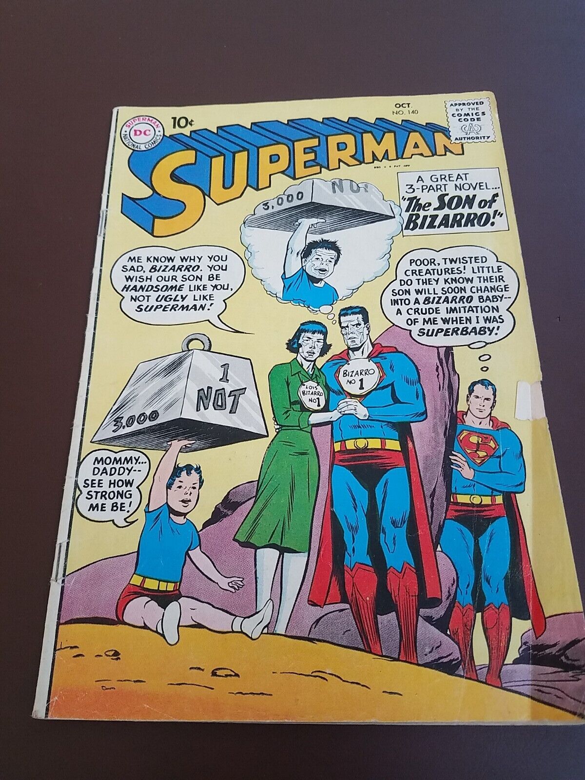 SUPERMAN COMIC 140 DC COMIC  1st Baby Bizarro & Bizarro Supergirl 