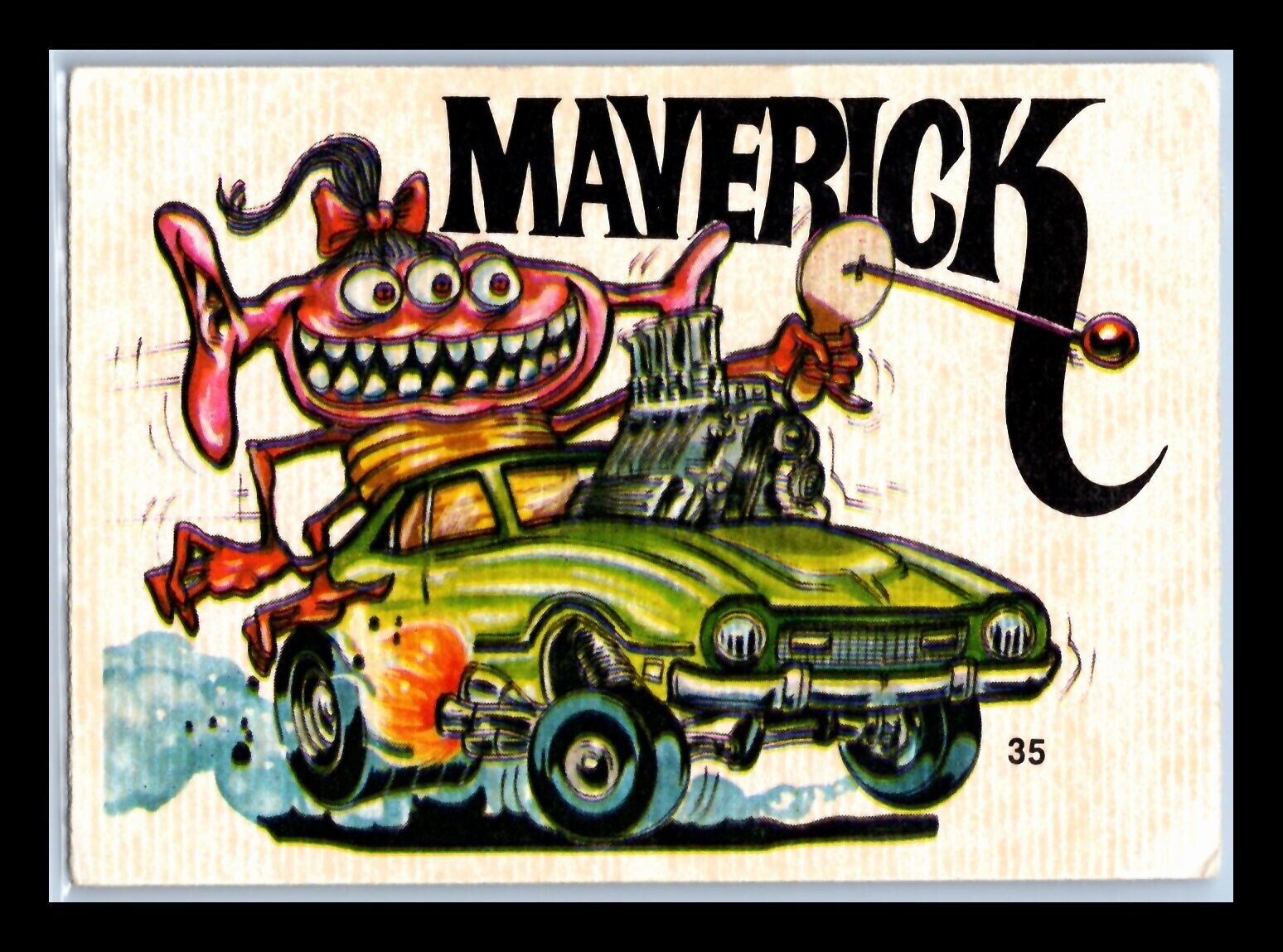 1973 Donruss Series 2 MAVERICK Fantastic Odd Rods sticker/card #35 poor