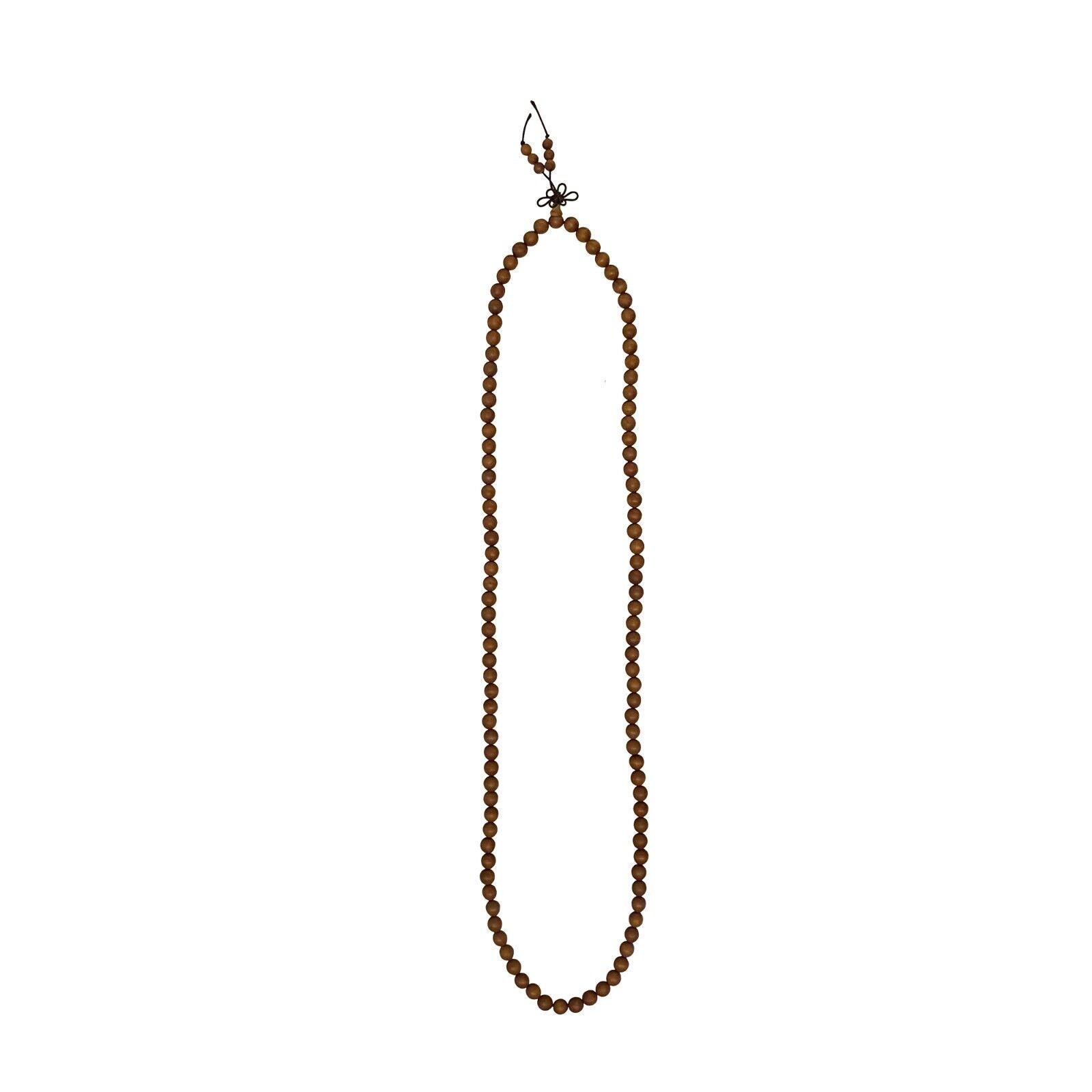 Long Oriental Brown Sandalwood Beads Hand Rosary Praying Chain ws3826