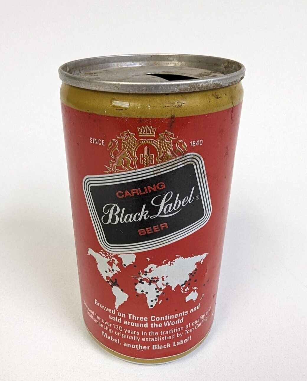 Carling Black Label Beer Vintage 12 oz Red and Gold Empty Metal Can