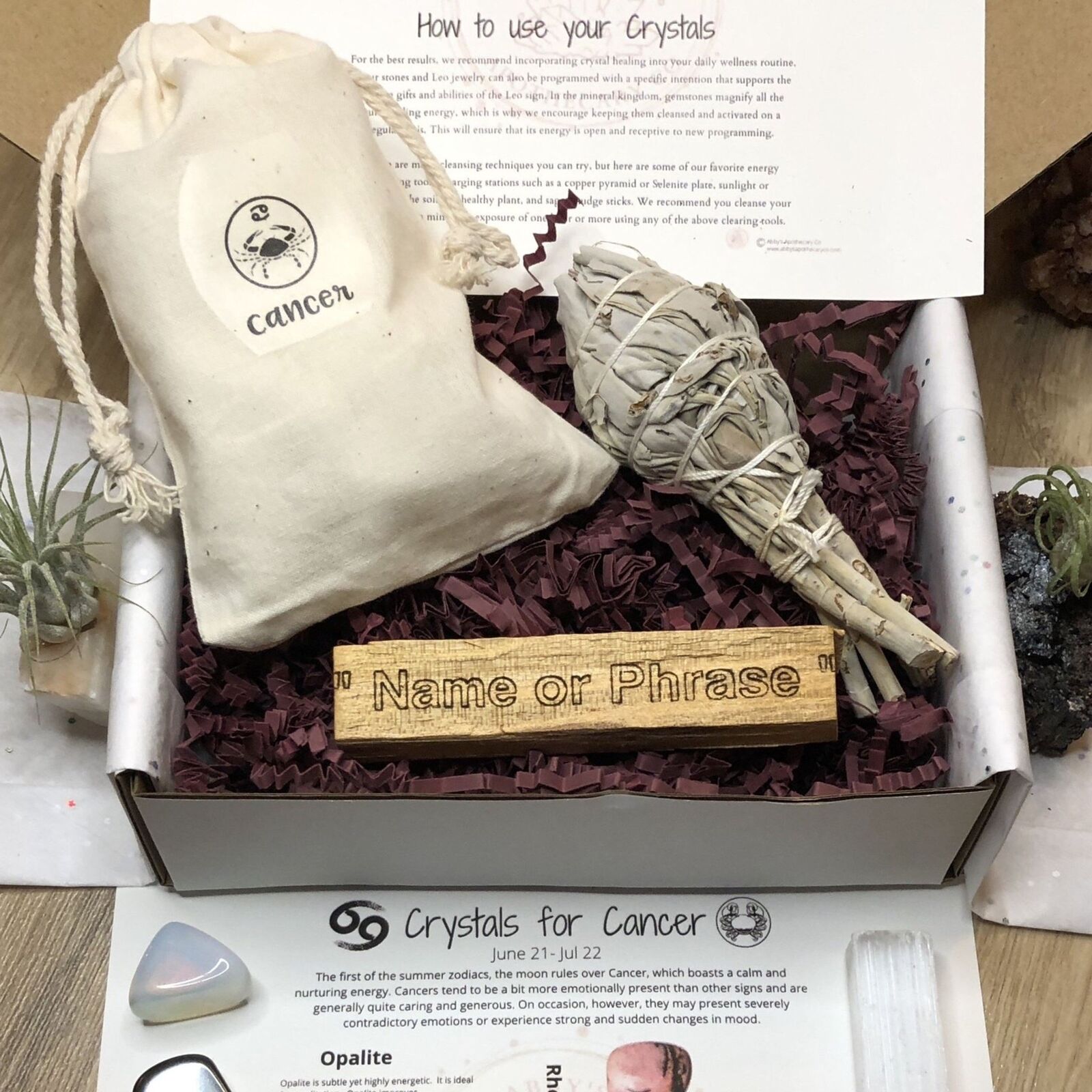 Personalized Cancer Crystal Kit