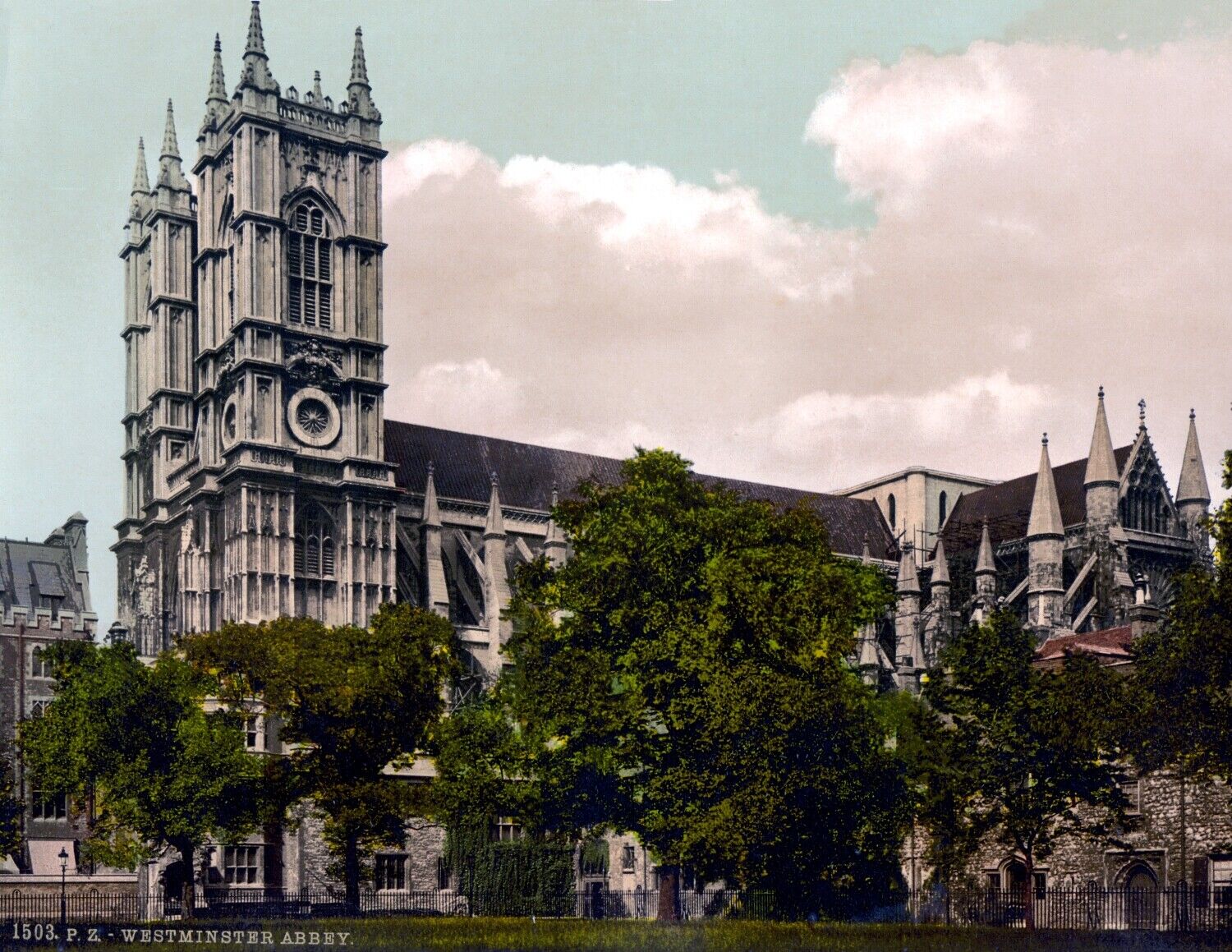 1890\'s Westminster Abbey, London Vintage Photograph  8.5\