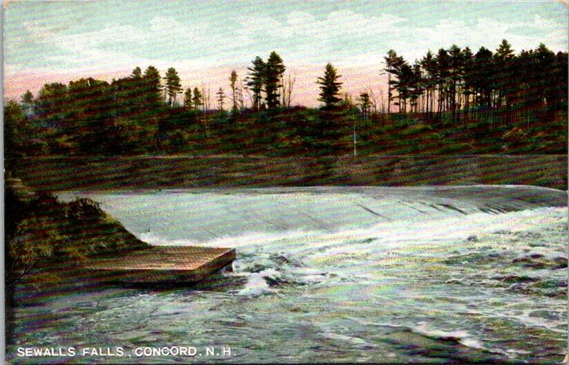 Vintage Postcard View of Sewall's Falls in Concord New Hampshire NH         2298