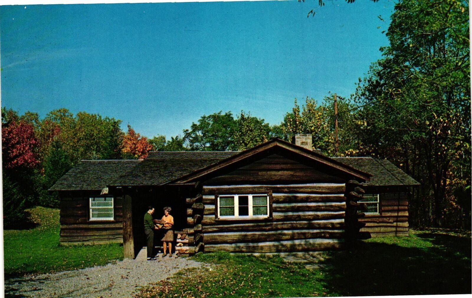 Vintage Postcard- Family Cabins, Oglebay Park.Wheeling, W. VA. 1960s
