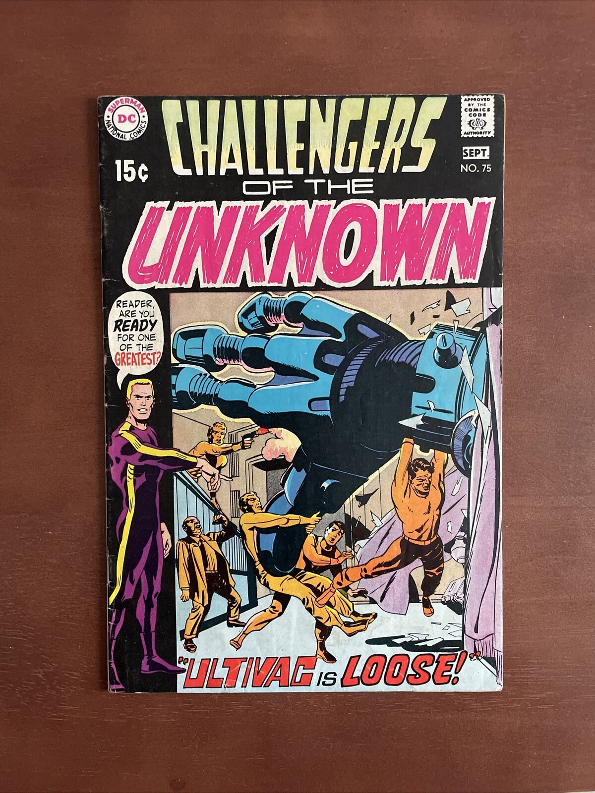 Challengers Of The Unknown #75 (1970) 5.5 VG DC Bronze Age Comic Book Ultivac
