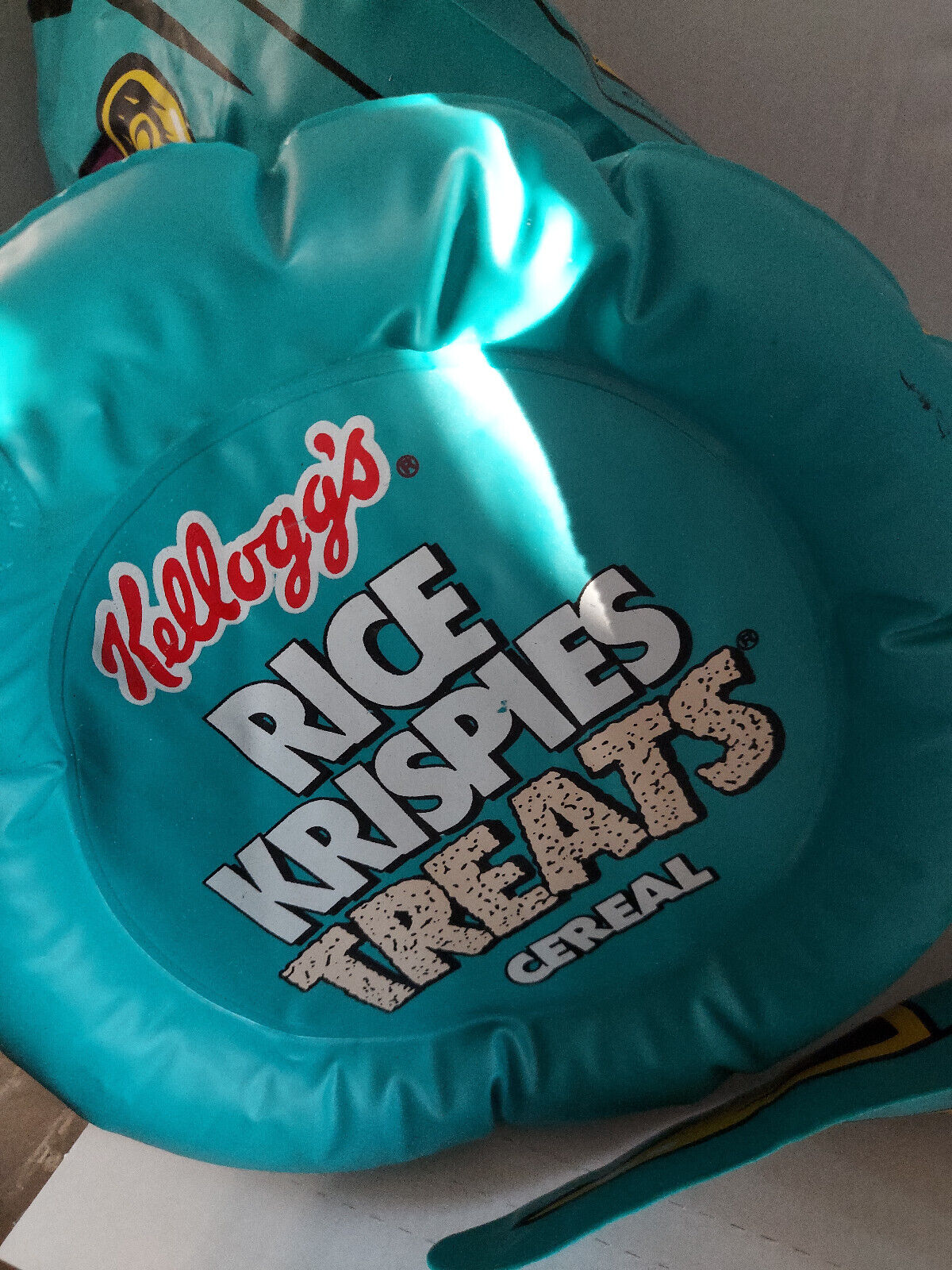 Kelloggs 1993 Rice Krispy Treats Cereal Blow Up Saxophone Toy