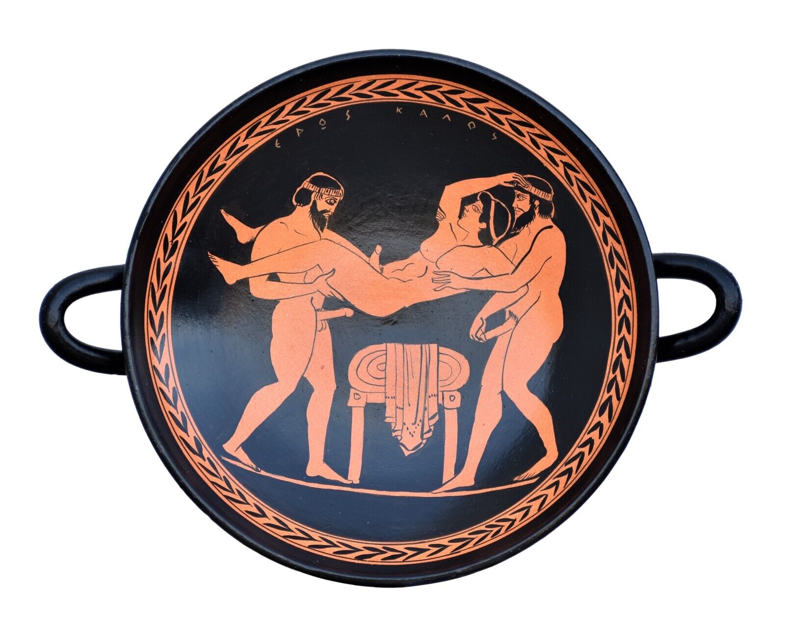 Homosexual Love Gay Sex Ancient Greece Vase kylix Greek Pottery Ceramic