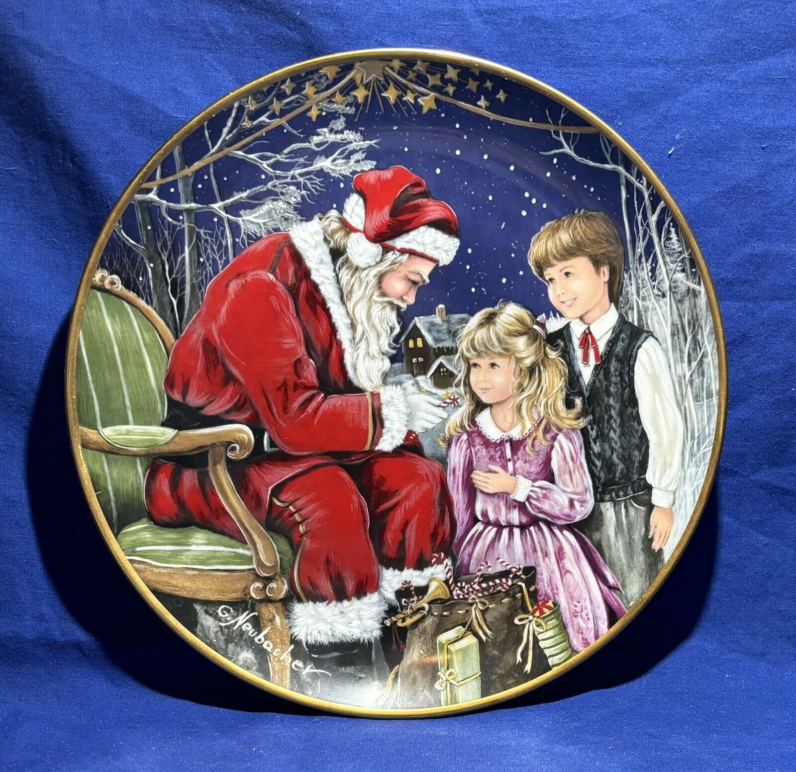 Vintage “A Series Of Christmas Memories” By Gerda Newbacher Collector Plates