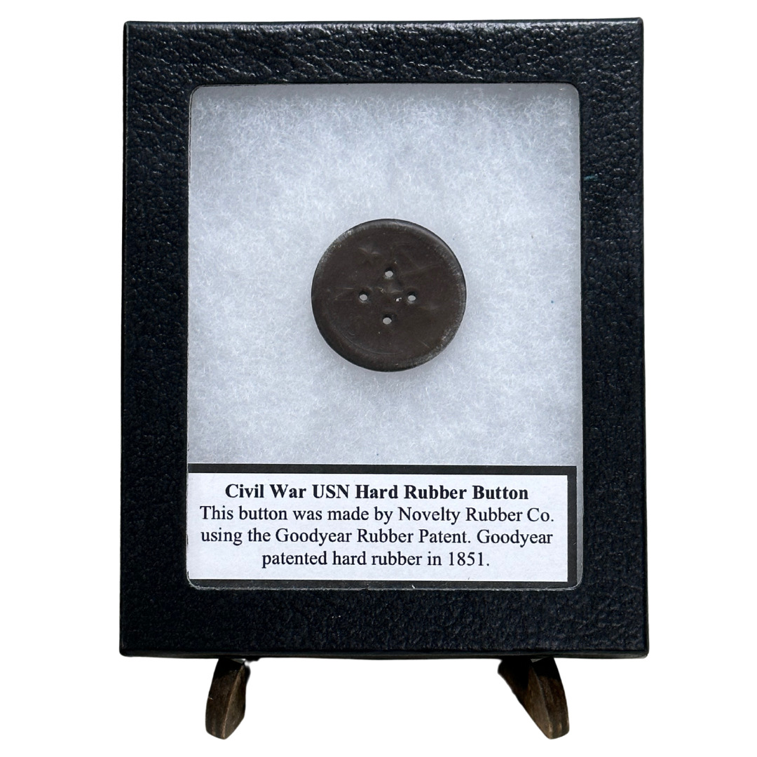Civil War Union Navy Hard Rubber Button