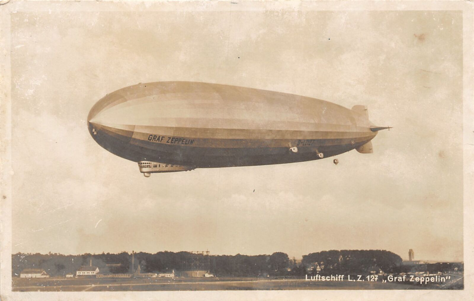G80/ Interesting RPPC Postcard c1910 Graf Zeppelin Blimp Airship Germany 8