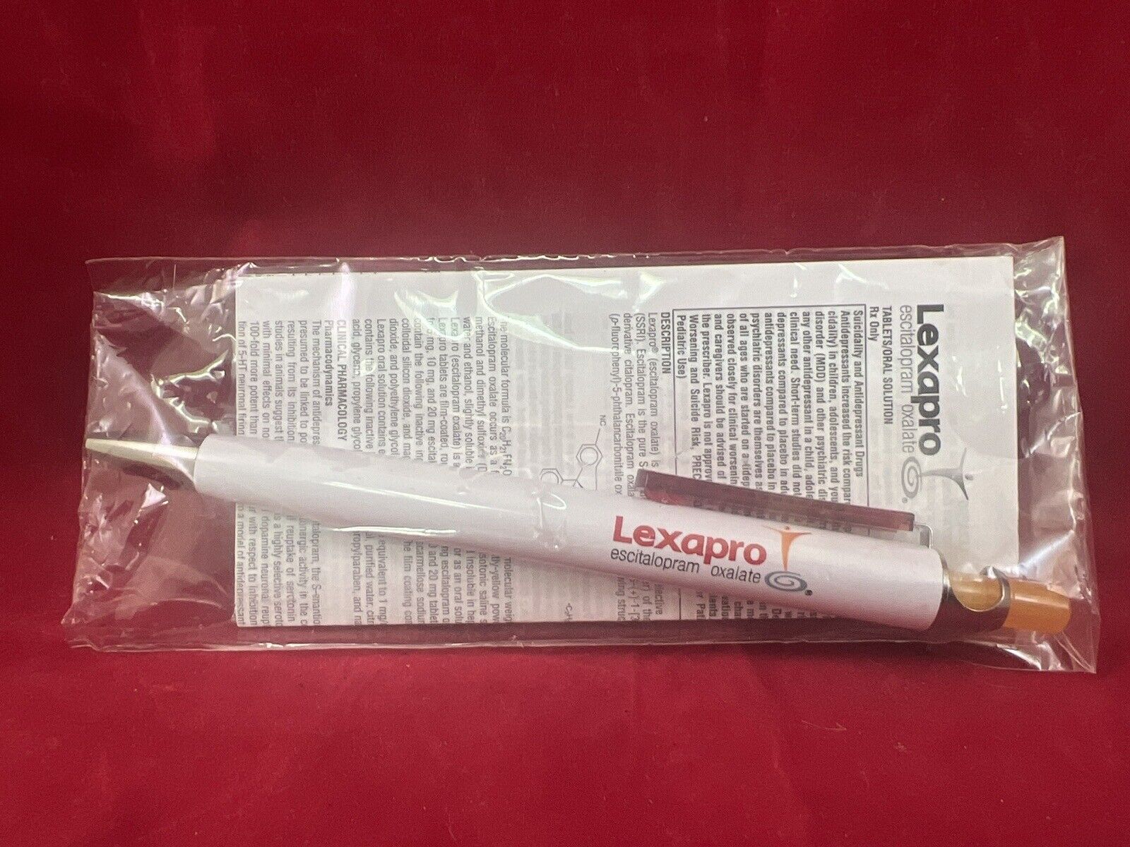 Rare Lexapro Drug Rep Pharmaceutical Promo Advertising Pen NEW IN PACKAGE