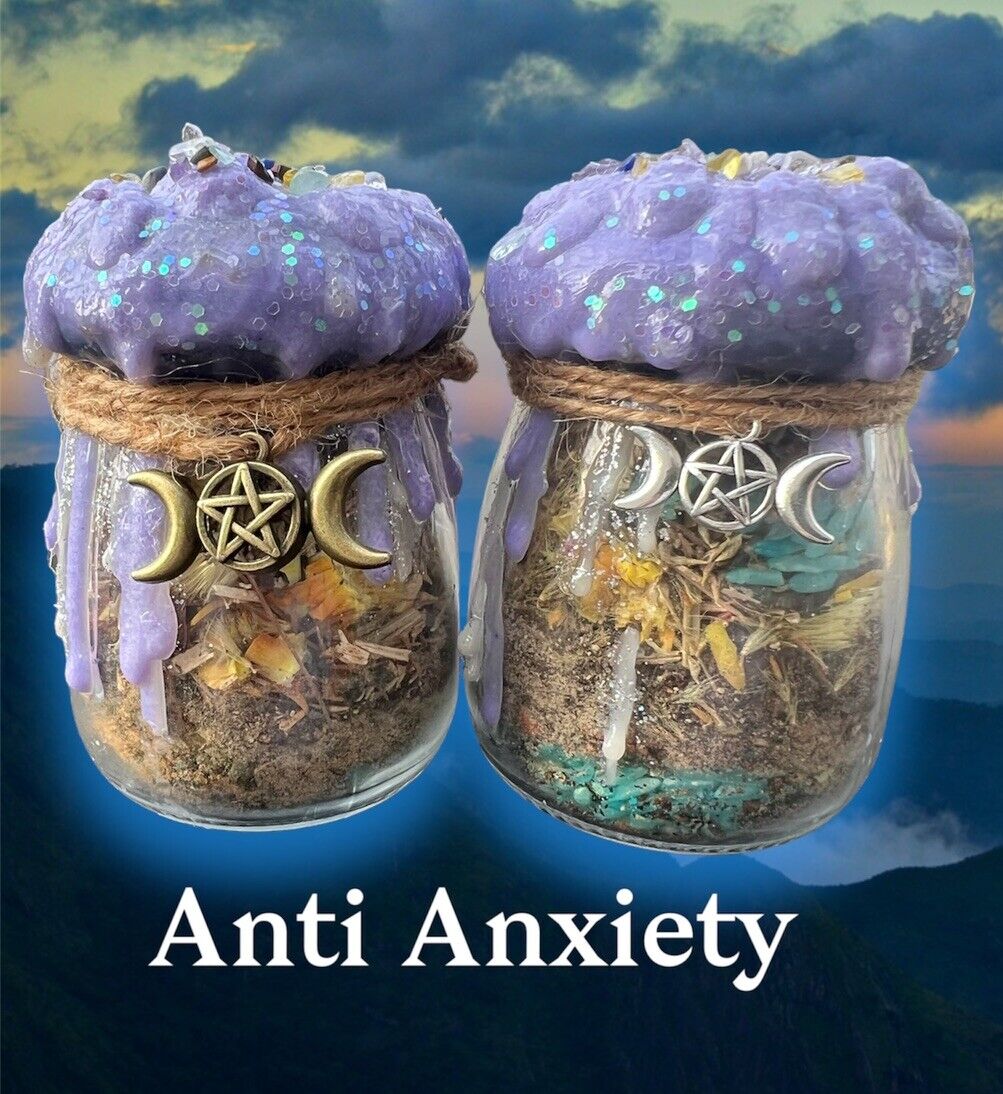 Anti Anxiety Spell Jar Dreams Sleep Well Rest Calming Large 3.5 Oz Moon Wicca