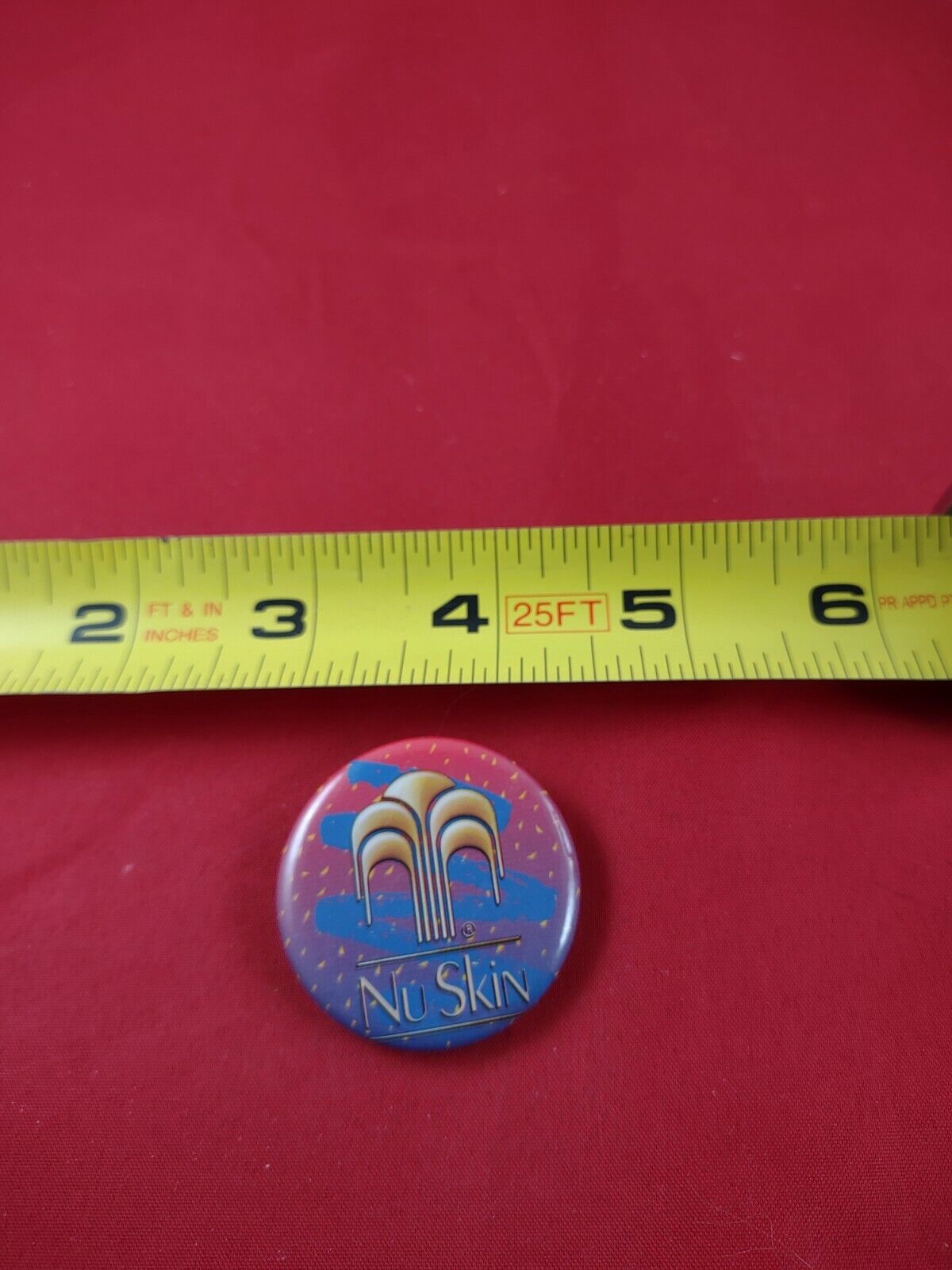 Vintage Nu Skin Pin Pinback Button Brooch *149-C