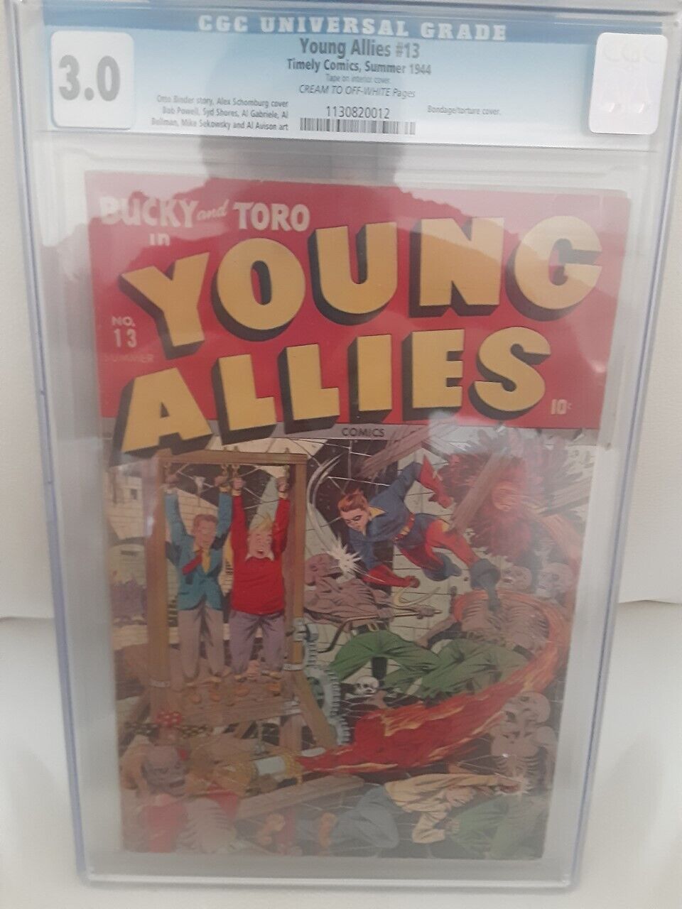 RARE  Young Allies #13 - 1944 Timely Golden Age Comic - CGC 3.0