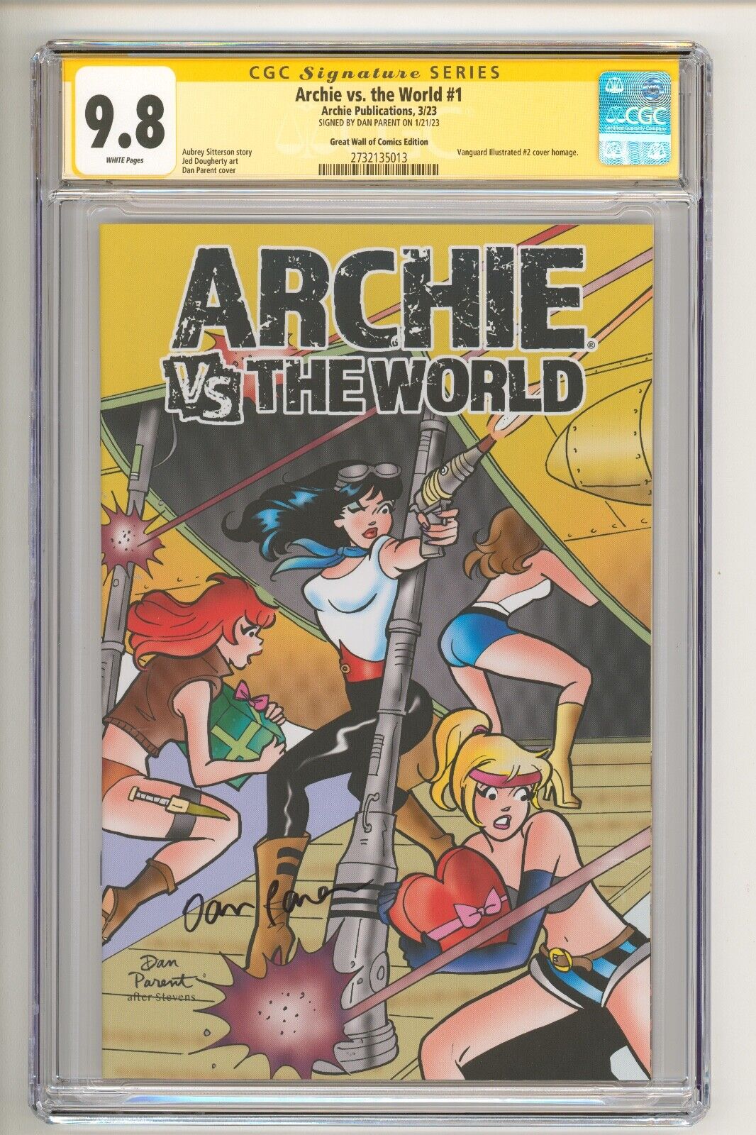 Archie vs the World' #1 Dan Parent Homage Cover CGC 9.8 - Signed