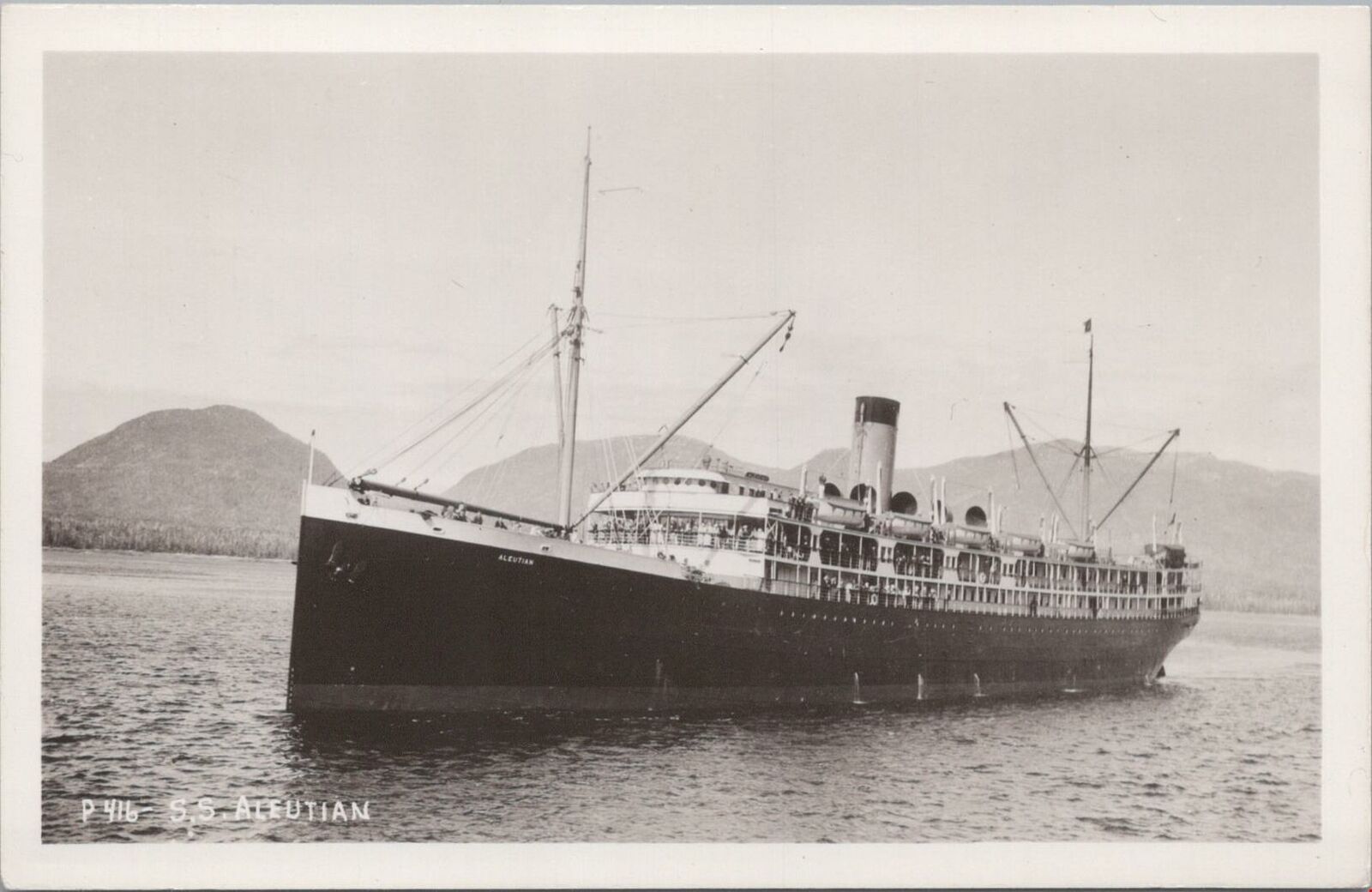 RPPC Postcard Ship SS Aleutian 