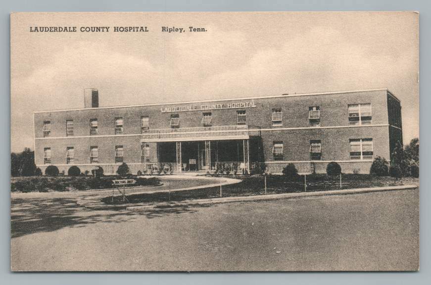 Lauderdale County Hospital RIPLEY Tennessee~Rare Antique Albertype TN~1930s