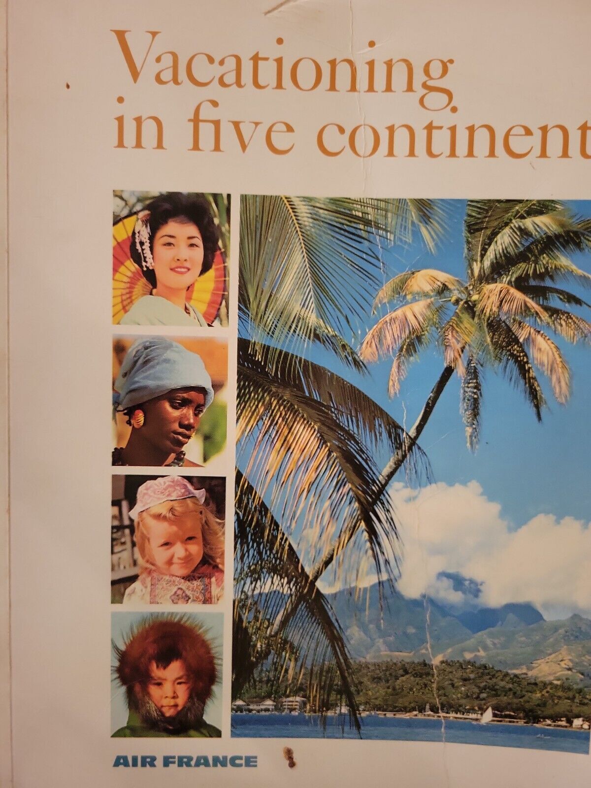 vintage 1968 air france vacationing in five continents book