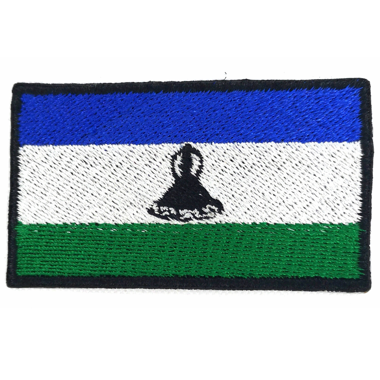 Lesotho National Country Flag Jean Jacket Cloth Iron Sew on Embroidered Patch