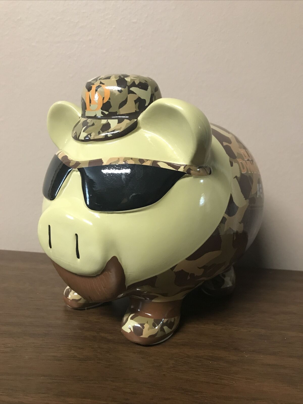 Not Your Average Millionaires Duck Dynasty camo piggy bank with sunglasses