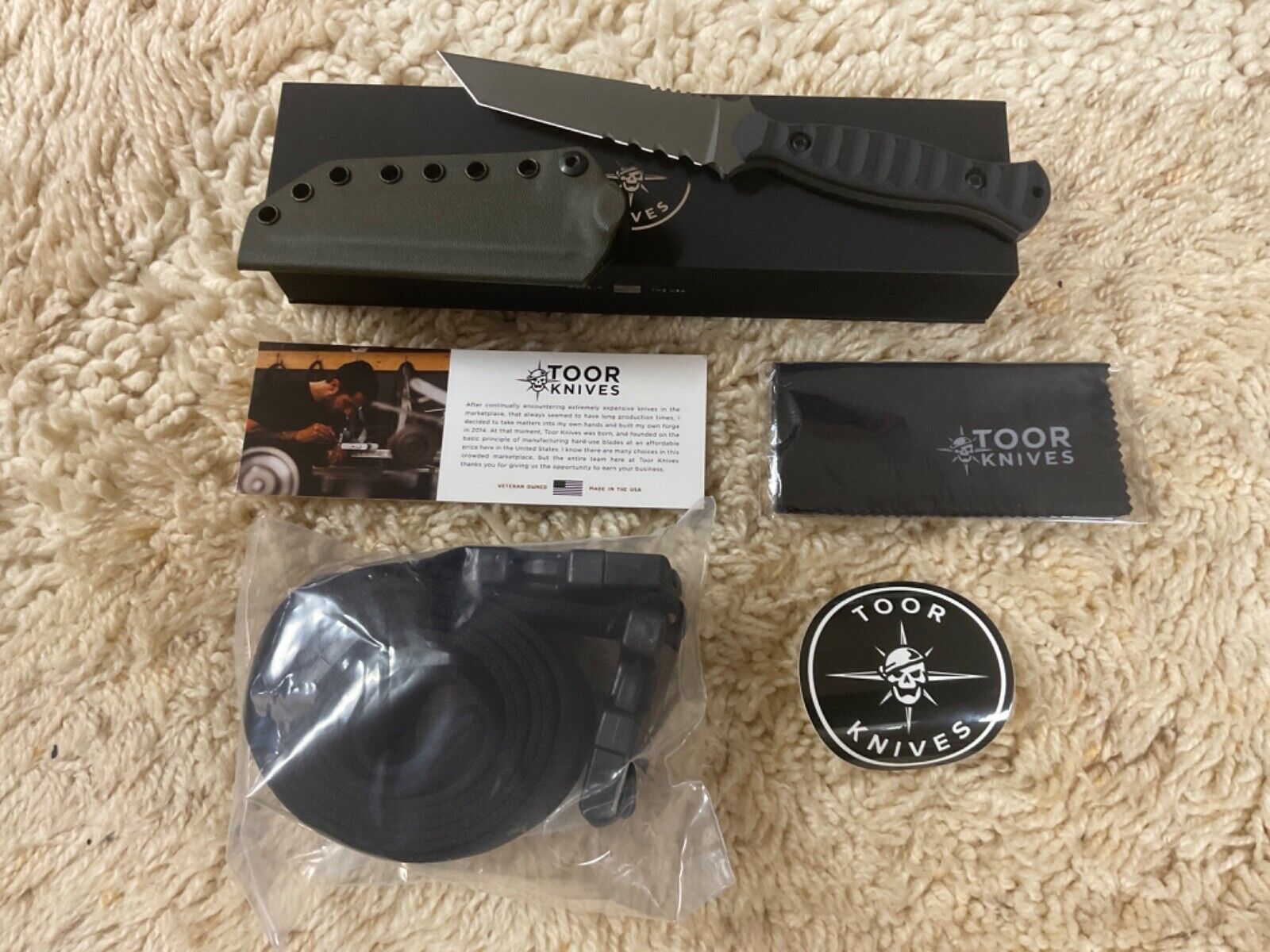 TOOR KNIVES LIMITED EDITION OVERLORD WOODLAND SHEATH & STRAP RETENTION SYSTEM