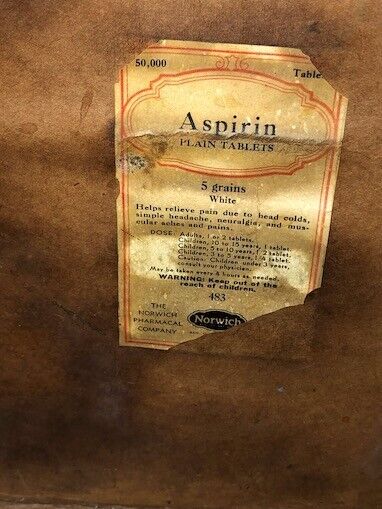 Antique Aspirin Box Shipping Wholesale Corrugated Cardboard Container RX Empty