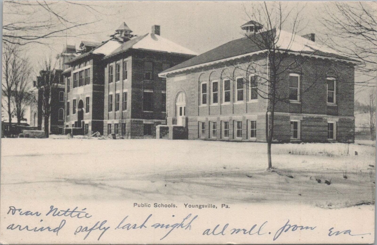 Postcard Public Schools Youngsville PA 1906