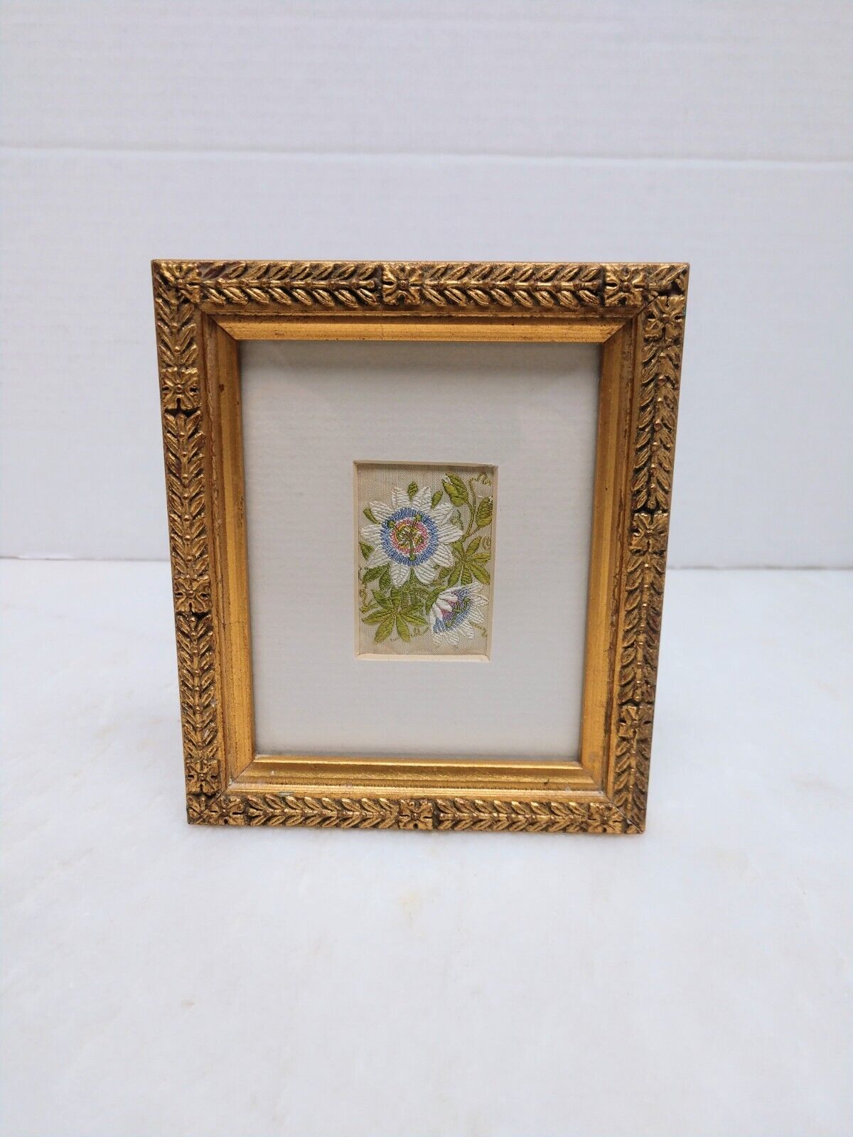 Vintage Kensitas Medium Silk Flower - Passion Flower Framed (Cigarette Card -...