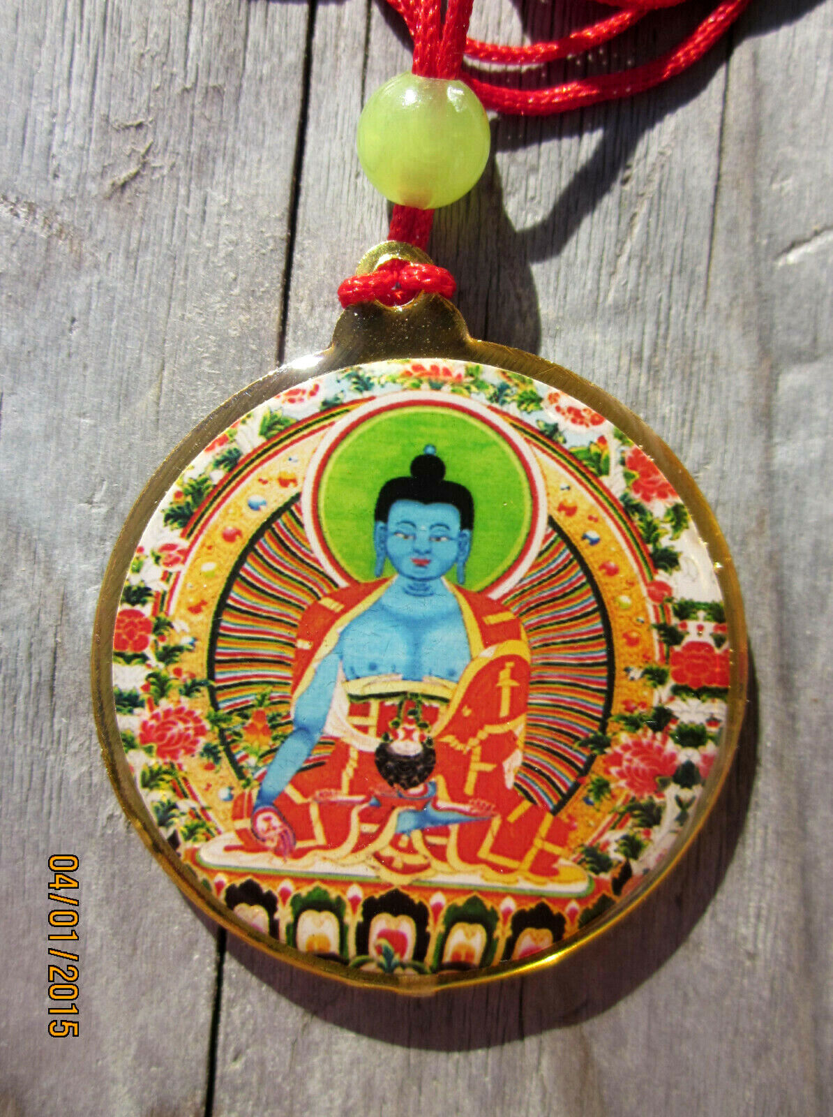 USA Seller Healing Tibetan Buddhist Medicine Buddha/Kalachakra Pendant Necklace