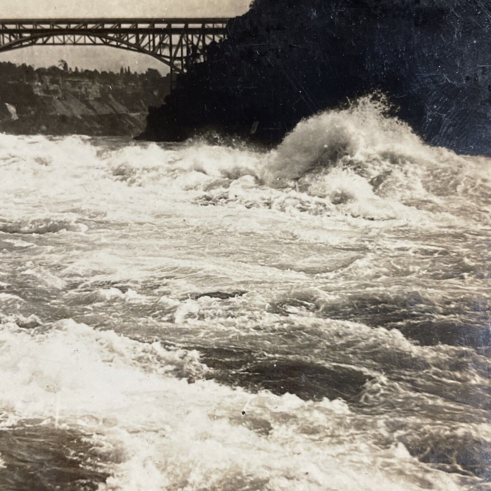 Antique 1910s Whirlpool Rapids Niagara Falls NY Stereoview Photo Card P4855