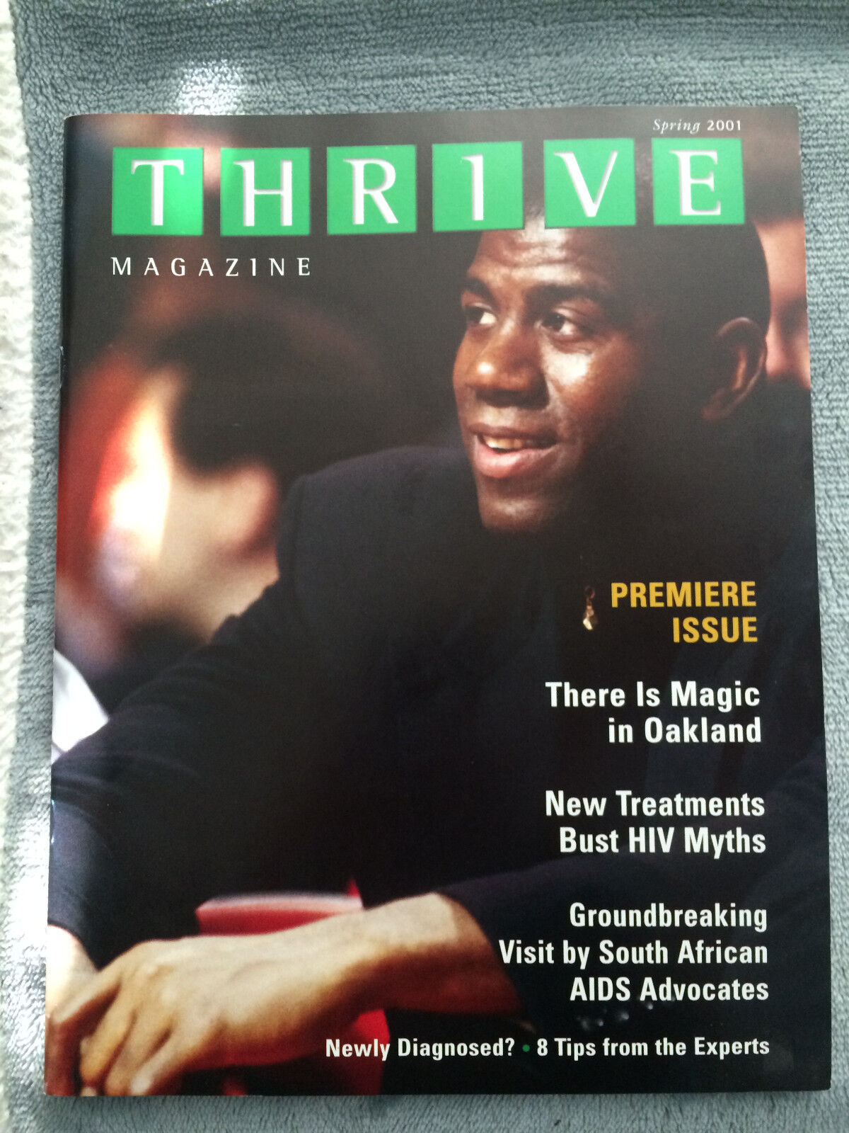 Magic Johnson THRIVE magazine, spring 2001 Good HIV reading info NEW, not read 