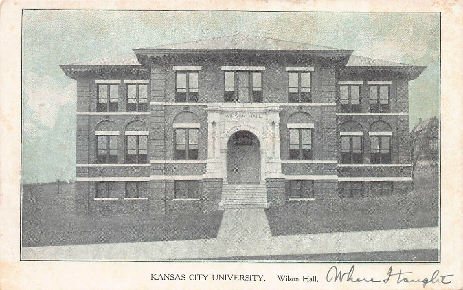 Wilson Hall, Kansas City University, Kansas City, MO., early postcard, unused