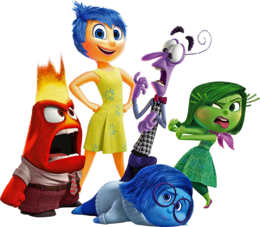 Disney Pixars INSIDE OUT Joy, Sadness, Disgust, Fear & Anger Window Art Stick On